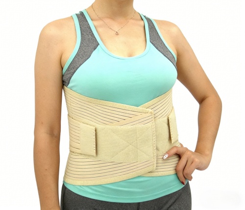 Elastic Lumbar Support Belt with Steel Bars