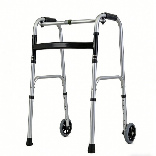 ZY-RE01 - Foldable Stainless Steel Walker with Front Wheels